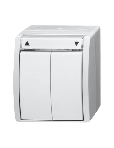 2601 4 W-54^WYŁĄCZNIK ŻALUZJOWY 1-BIEGUNOWY Z BLOKADĄ NAWROTU. Z POLEM OPISOWYM. STOPIEŃ OCHRONY: IP44 -OCEAN-BIAŁY ALPEJSKI