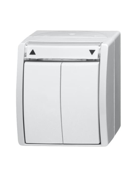 2601 4 W-54^WYŁĄCZNIK ŻALUZJOWY 1-BIEGUNOWY Z BLOKADĄ NAWROTU. Z POLEM OPISOWYM. STOPIEŃ OCHRONY: IP44 -OCEAN-BIAŁY ALPEJSKI