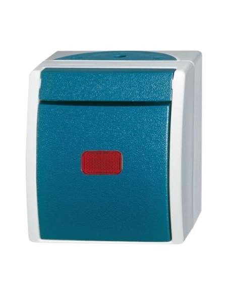 2601 6 SKW-53-500^WYŁĄCZNIK Z PODŚWIETLENIEM KONTROLNYM SCHODOWY Z CZERWONYM OKIENKIEM. Z LAMPKĄ NEONOWĄ. STOPIEŃ OCHRONY: IP 4