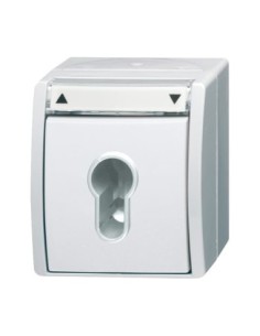 2712 SLW-54^WYŁĄCZNIK PRZYCISK ŻALUZJOWY WYŁĄCZNIK SCHODOWY 2-BIEGUNOWY STOPIEŃ OCHRONY: IP44 -OCEAN-BIAŁY ALPEJSKI