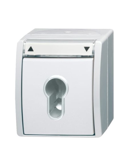 2712 SLW-54^WYŁĄCZNIK PRZYCISK ŻALUZJOWY WYŁĄCZNIK SCHODOWY 2-BIEGUNOWY STOPIEŃ OCHRONY: IP44 -OCEAN-BIAŁY ALPEJSKI