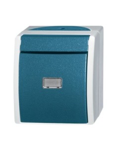 2621 W-53-206^PRZYCISK KOŁYSKOWY WYŁĄCZNIK SCHODOWY Z NEUTRALNYM (PRZEZROCZYSTYM) OKIENKIEM. 1-BIEGUNOWY Z ZACISKIEM N. STOPIE