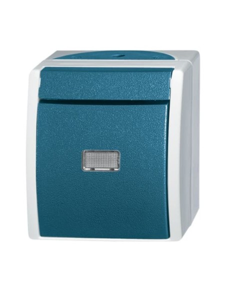 2621 W-53-206^PRZYCISK KOŁYSKOWY WYŁĄCZNIK SCHODOWY Z NEUTRALNYM (PRZEZROCZYSTYM) OKIENKIEM. 1-BIEGUNOWY Z ZACISKIEM N. STOPIE