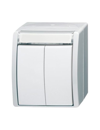 2621 WN-54-205-101^WŁĄCZNIK ŚWIECZNIKOWY PODWÓJNY PRZYCISK 2-STYKOWY 1-BIEGUNOWY Z DWOMA OSOBNYMI TORAMI PRĄDOWYMI BEZ ZACISKU