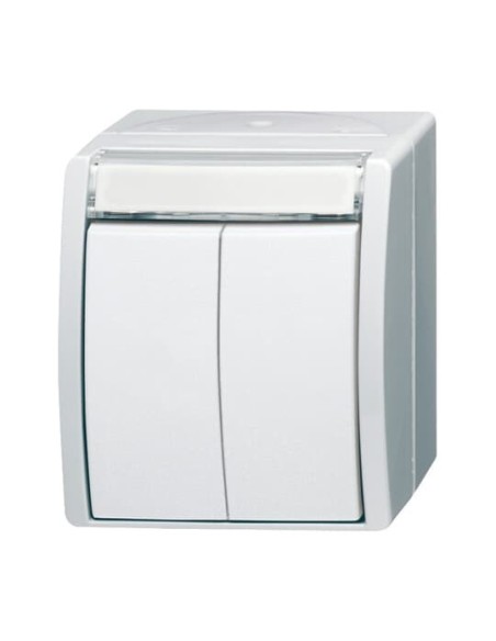 2621 WN-54-205-101^WŁĄCZNIK ŚWIECZNIKOWY PODWÓJNY PRZYCISK 2-STYKOWY 1-BIEGUNOWY Z DWOMA OSOBNYMI TORAMI PRĄDOWYMI BEZ ZACISKU