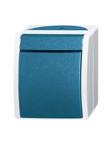 2621 W-53-500^PRZYCISK KOŁYSKOWY ZWIERNY 1-BIEGUNOWY Z ZACISKIEM N. STOPIEŃ OCHRONY: IP44 -OCEAN-SZARY ZIELONO-NIEBIESKI