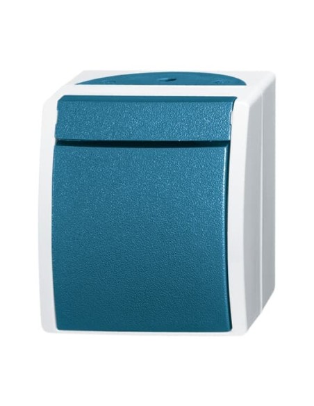 2621 W-53-500^PRZYCISK KOŁYSKOWY ZWIERNY 1-BIEGUNOWY Z ZACISKIEM N. STOPIEŃ OCHRONY: IP44 -OCEAN-SZARY ZIELONO-NIEBIESKI