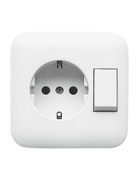 4310 6 EUJ-214^GNIAZDO SCHUKO Z WYŁĄCZNIKIEM -REFLEX-BIAŁY ALPEJSKI