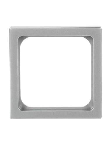 1746 10-83^POKRYWA DO OSPRZĘTU TELEINFORMATYCZNEGO Z POKRYWĄ 50 X 50 MM -FUTURE-ALUMINIOWO SREBRNY