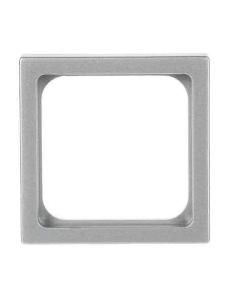 1746 10-83^POKRYWA DO OSPRZĘTU TELEINFORMATYCZNEGO Z POKRYWĄ 50 X 50 MM -FUTURE-ALUMINIOWO SREBRNY