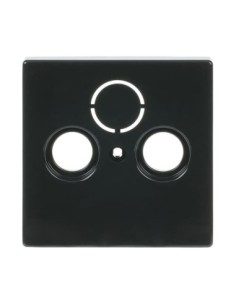 1743-81^POKRYWA DO GNIAZD ANTENOWYCH Z 2 PRZYŁĄCZAMI. RTV SAT. -CARATFUTURE-ANTRACYT