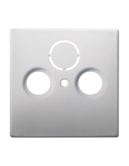 1743-866^POKRYWA DO GNIAZD ANTENOWYCH Z 2 PRZYŁĄCZAMI. RTV SAT. -PURE-STAL SZLACHETNA