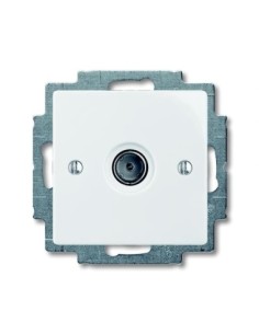 1743-01-94-507^GNIAZDO TELEWIZYJNE DO PRZEWODU KONCENTRYCZNEGO TV LUB FM  Basic55 biały alpejski