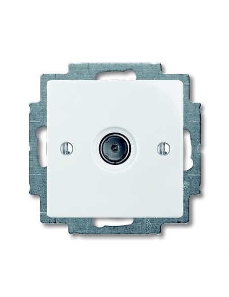 1743-01-94-507^GNIAZDO TELEWIZYJNE DO PRZEWODU KONCENTRYCZNEGO TV LUB FM  Basic55 biały alpejski