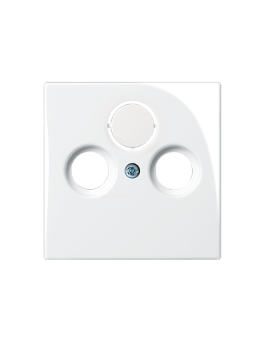 1743-94-507^POKRYWA DO GNIAZD ANTENOWYCH Z 3 PRZYŁĄCZAMI. RTV SAT.  Basic55 biały alpejski