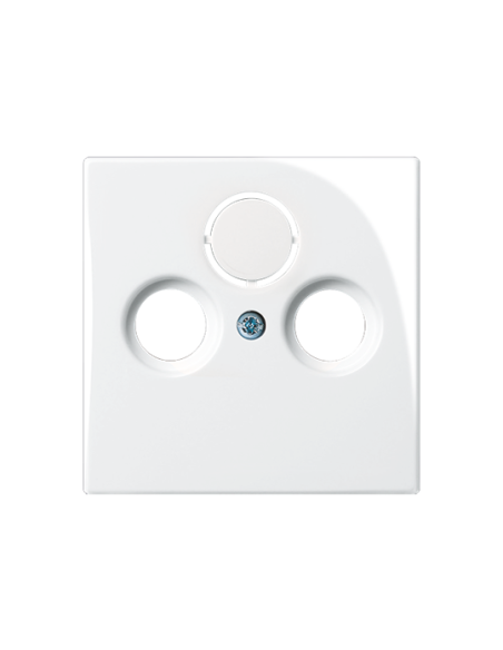 1743-94-507^POKRYWA DO GNIAZD ANTENOWYCH Z 3 PRZYŁĄCZAMI. RTV SAT.  Basic55 biały alpejski