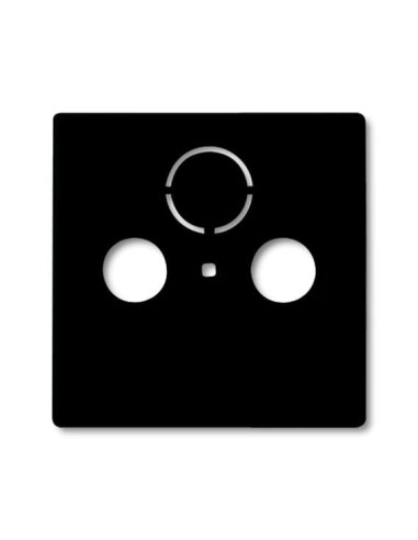 1743-95-507^POKRYWA DO GNIAZD ANTENOWYCH Z 3 PRZYŁĄCZAMI. RTV SAT.  Basic55 czarny château