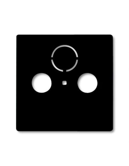 1743-95-507^POKRYWA DO GNIAZD ANTENOWYCH Z 3 PRZYŁĄCZAMI. RTV SAT.  Basic55 czarny château