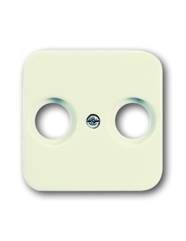 2531-212-500^POKRYWA DO GNIAZD ANTENOWYCH. Z 2 PRZYŁĄCZAMI. -BUSCH-DURO-KOŚĆ SŁONIOWA