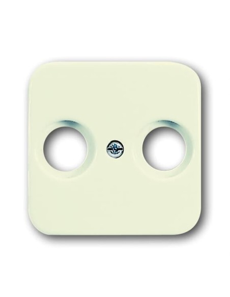 2531-212-500^POKRYWA DO GNIAZD ANTENOWYCH. Z 2 PRZYŁĄCZAMI. -BUSCH-DURO-KOŚĆ SŁONIOWA