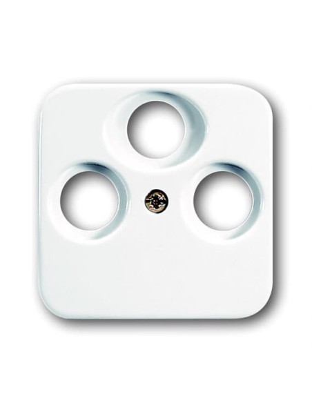 1743-03-214-500^POKRYWA DO GNIAZD ANTENOWYCH Z 3 PRZYŁĄCZAMI. RTV SAT. -REFLEX-BIAŁY ALPEJSKI