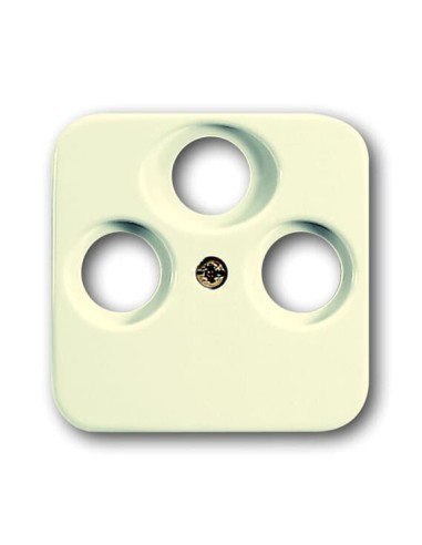 1743-03-212-500^POKRYWA DO GNIAZD ANTENOWYCH. Z 3 PRZYŁĄCZAMI. RTV SAT. -BUSCH-DURO-KOŚĆ SŁONIOWA