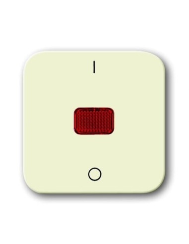 2508-212-500^KLAWISZ Z CZERWONYM OKIENKIEM Z NADRUKIEM DO WYŁĄCZNIKA 2-BIEGUNOWEGO Z PODŚWIETLENIEM KONTROLNYM. -BUSCH-DURO-KOŚ