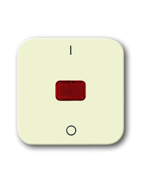 2508-212-500^KLAWISZ Z CZERWONYM OKIENKIEM Z NADRUKIEM DO WYŁĄCZNIKA 2-BIEGUNOWEGO Z PODŚWIETLENIEM KONTROLNYM. -BUSCH-DURO-KOŚ