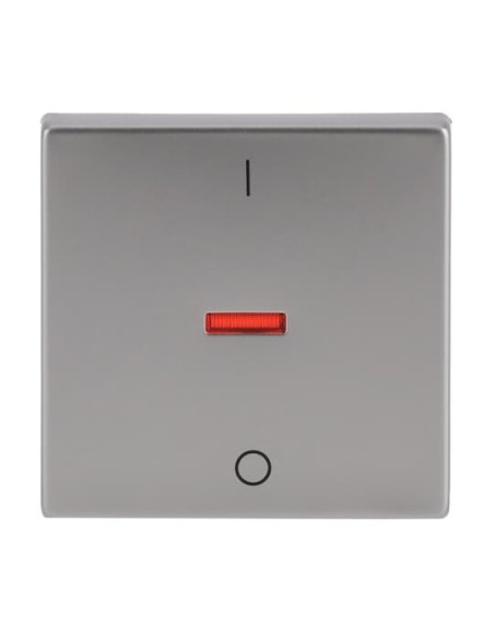 1788-866^KLAWISZ Z NADRUKIEM Z CZERWONYM OKIENKIEM DO WYŁĄCZNIKÓW: 2-BIEGUNOWEGO 3-BIEGUNOWEGO -PURE-STAL SZLACHETNA