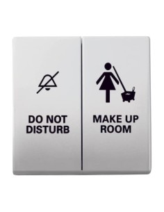 1785 11-866^KLAWISZ PODWÓJNY Z NADRUKIEM. DO NOT DISTURB MAKE UP ROOM -PURE-STAL SZLACHETNA