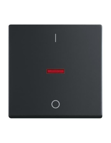 1788-885^KLAWISZ Z NADRUKIEM Z CZERWONYM OKIENKIEM DO WYŁĄCZNIKÓW: 2-BIEGUNOWEGO 3-BIEGUNOWEGO -FUTURE-CZARNY MATOWY