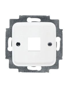 2561-214^POKRYWA Z PIERŚCIENIEM NOŚNYM DO 1 ZŁĄCZA MODULAR JACK. -REFLEX-BIAŁY ALPEJSKI