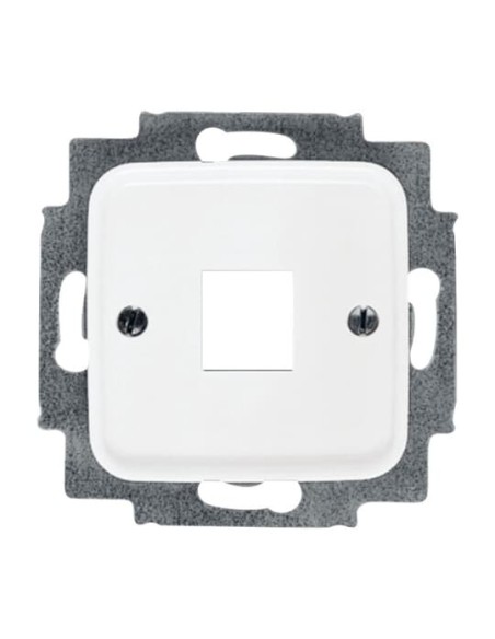 2561-214^POKRYWA Z PIERŚCIENIEM NOŚNYM DO 1 ZŁĄCZA MODULAR JACK. -REFLEX-BIAŁY ALPEJSKI