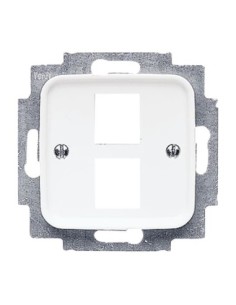 2561-02-214^POKRYWA Z PIERŚCIENIEM NOŚNYM DO 2 ZŁĄCZY MODULAR JACK. -REFLEX-BIAŁY ALPEJSKI