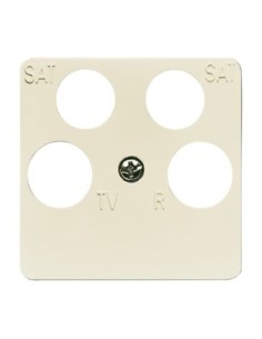 1743 10-04-212^POKRYWA 50 X 50 MM DO POCZWÓRNYCH GNIAZD ANTENOWYCH -BUSCH-DURO-KOŚĆ SŁONIOWA