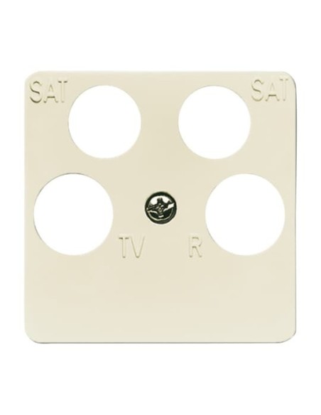 1743 10-04-212^POKRYWA 50 X 50 MM DO POCZWÓRNYCH GNIAZD ANTENOWYCH -BUSCH-DURO-KOŚĆ SŁONIOWA