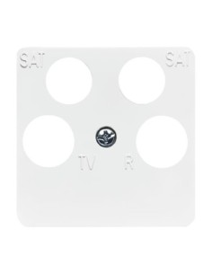 1743 10-04-214^POKRYWA 50 X 50 MM DO POCZWÓRNYCH GNIAZD ANTENOWYCH -REFLEX-BIAŁY ALPEJSKI