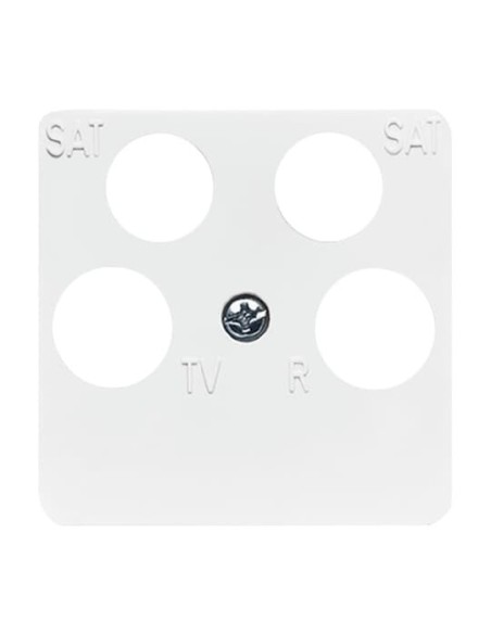 1743 10-04-214^POKRYWA 50 X 50 MM DO POCZWÓRNYCH GNIAZD ANTENOWYCH -REFLEX-BIAŁY ALPEJSKI