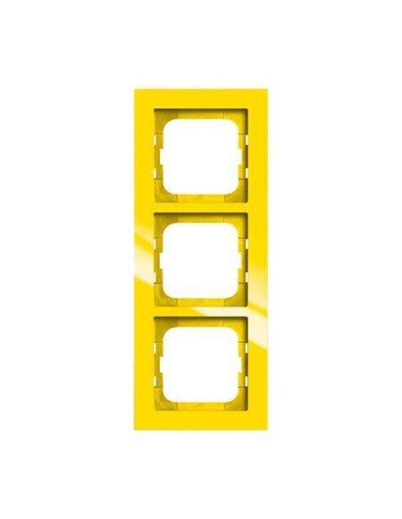 1723-285  ramka 3-krotna  Busch-axcent żółty