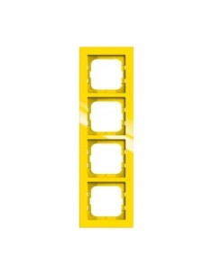 1724-285  ramka 4-krotna  Busch-axcent żółty