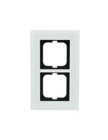 1722-811  ramka 2-krotna  Carat Białe szkło