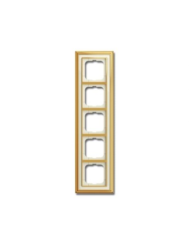 1725-838-500  ramka 5-krotna  Dynasty Polerowany mosiądz pasek kość słoniowa