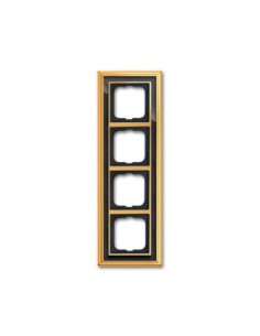 1724-835-500  ramka 4-krotna  Dynasty Polerowany mosiądz pasek antracytowy