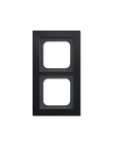 1722-275-500  ramka 2-krotna  Busch-axcent czarny matowy