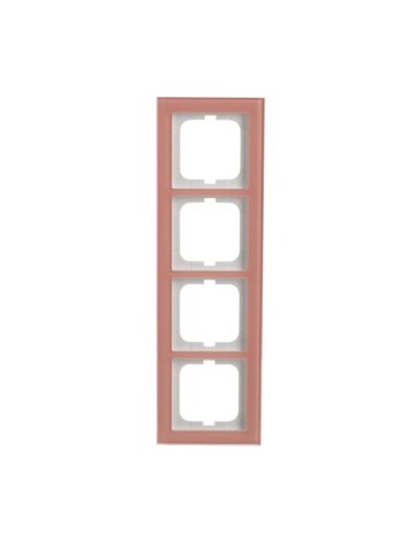 1724-227  ramka 4-krotna  Busch-axcent oszklony koralowiec