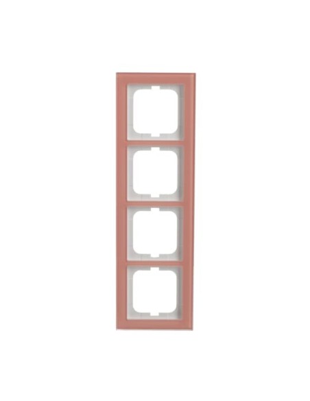 1724-227  ramka 4-krotna  Busch-axcent oszklony koralowiec