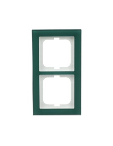 1722-226  ramka 2-krotna  Busch-axcent oszklone awokado