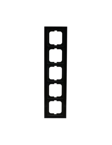 1725-245  ramka 5-krotna  Busch-axcent czarne szkło
