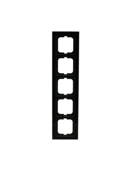 1725-245  ramka 5-krotna  Busch-axcent czarne szkło