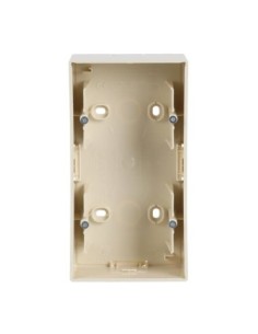 1702-82^ADAPTER NADTYNKOWY 2-KROTNY OBUDOWA DO MECHANIZMÓW I POKRYW Z RAMKAMI. -FUTURE-KOŚĆ SŁONIOWA